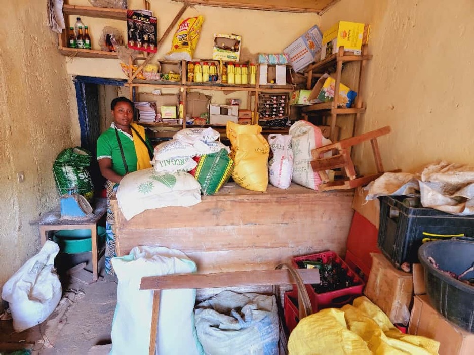  The retail shop Vestine opened after expanding her farm. 