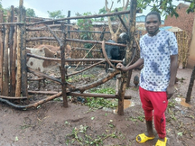 Phillip at his new cattle corral.