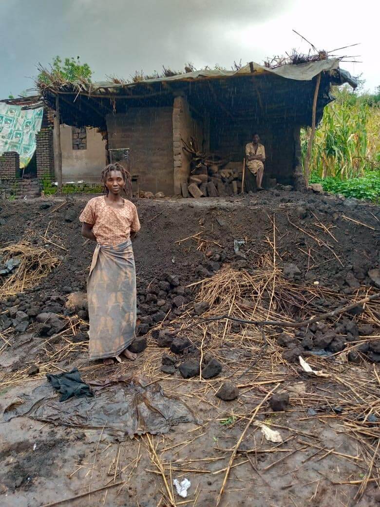 An Opportunity client in the aftermath of the cyclone.